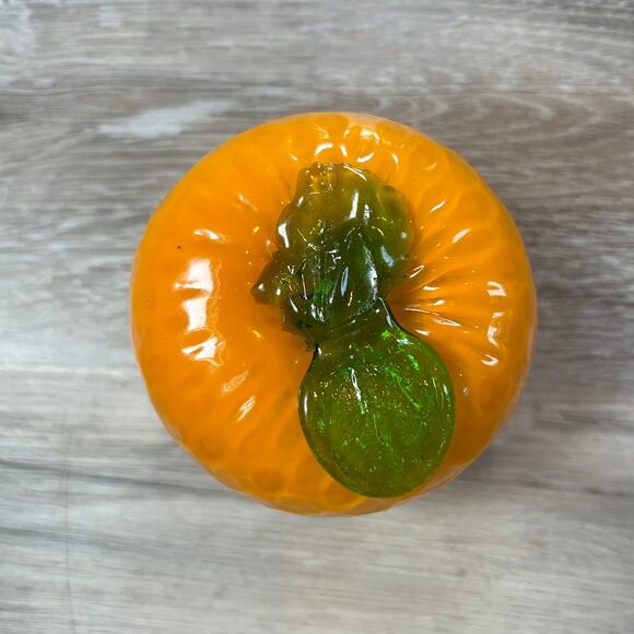 Glass Fruit & Veggie Sculpture Set — Apple Pear Carrot Orange Eggplant Decor - Picture 11 of 16